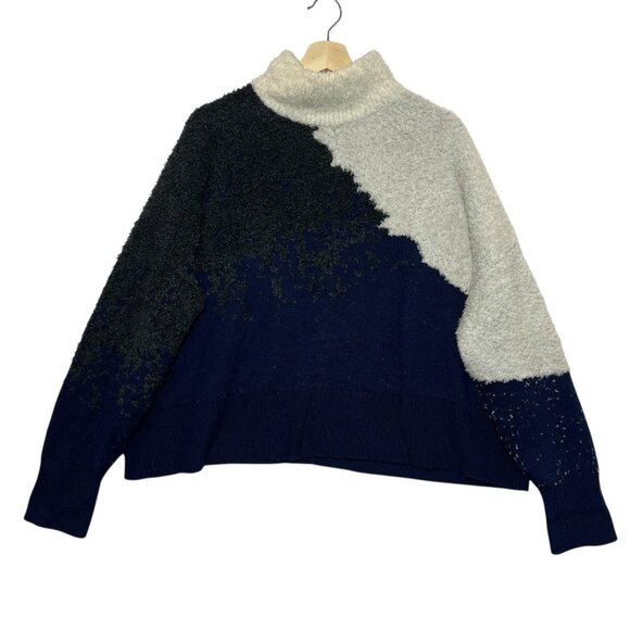 Lululemon Women’s Merino Wool Sweater Size 10 Ombre Knit Textured Turtleneck - Picture 2 of 9